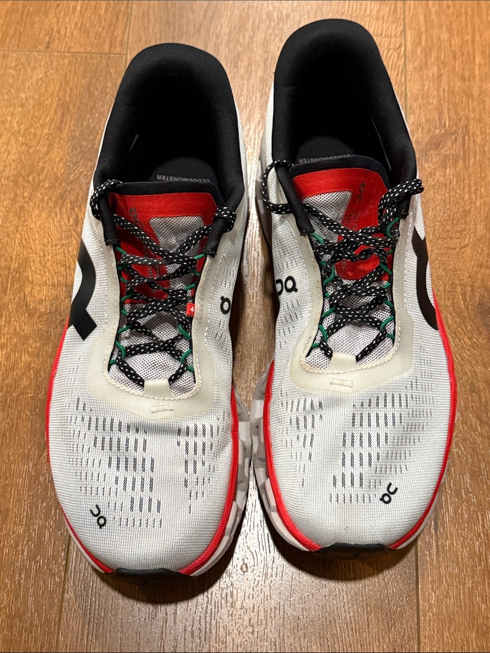 On Cloud Cloudmonster Running Women’s Size 9.5 White Red Black - Picture 11 of 11
